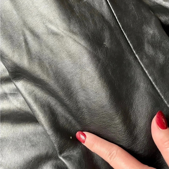 NWT Members Only Faux Leather Iconic Racer Oversized Jacket - Picture 9 of 9